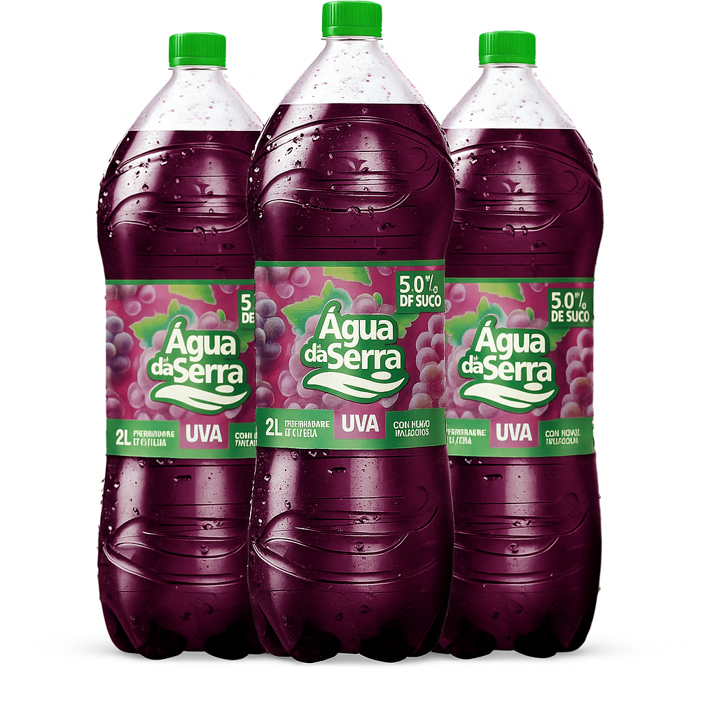 Refrigerante Água da Serra Sabor Uva 2L 3 Unidades