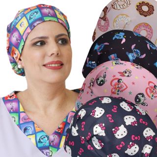 Touca Cirúrgica Feminina Com Elástico Gorro Personagem em Oferta na Shopee