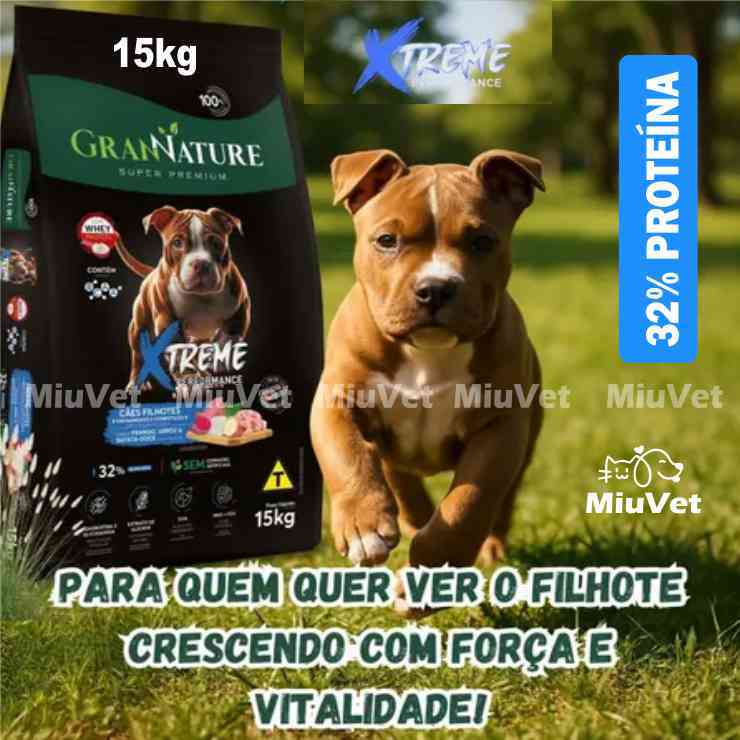 Ração Filhote Xtreme 15kg Super Premium Alta Performance Whey Bcaa Batata Doce