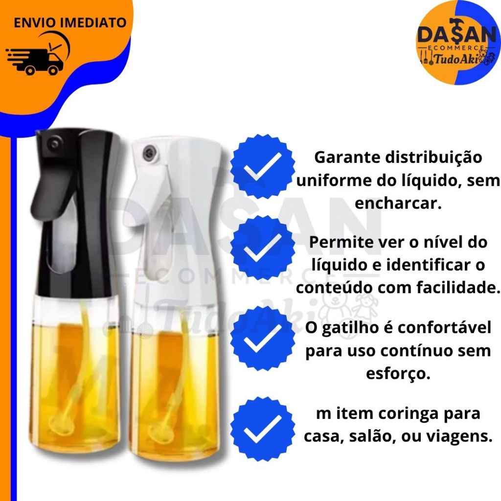 Spray Borrifador de Azeite 200ml – Vinagre e Azeite Culinário