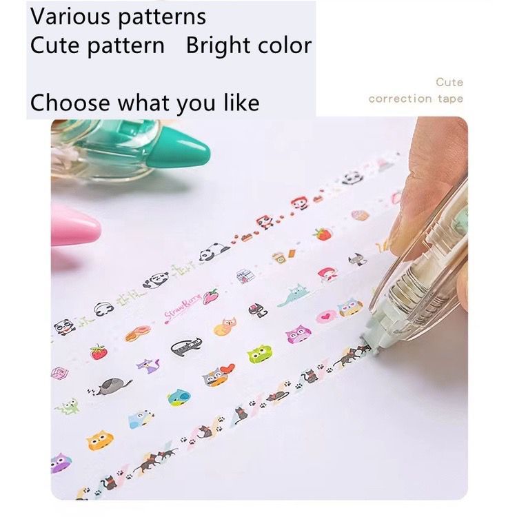 Fita De Correção Fita Corretiva Decorativa Letras Desenhos Material Escolar