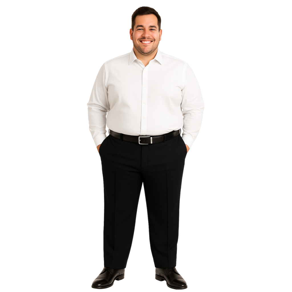 Calça Social Plus Size Tamanho Especial Oxford Premium