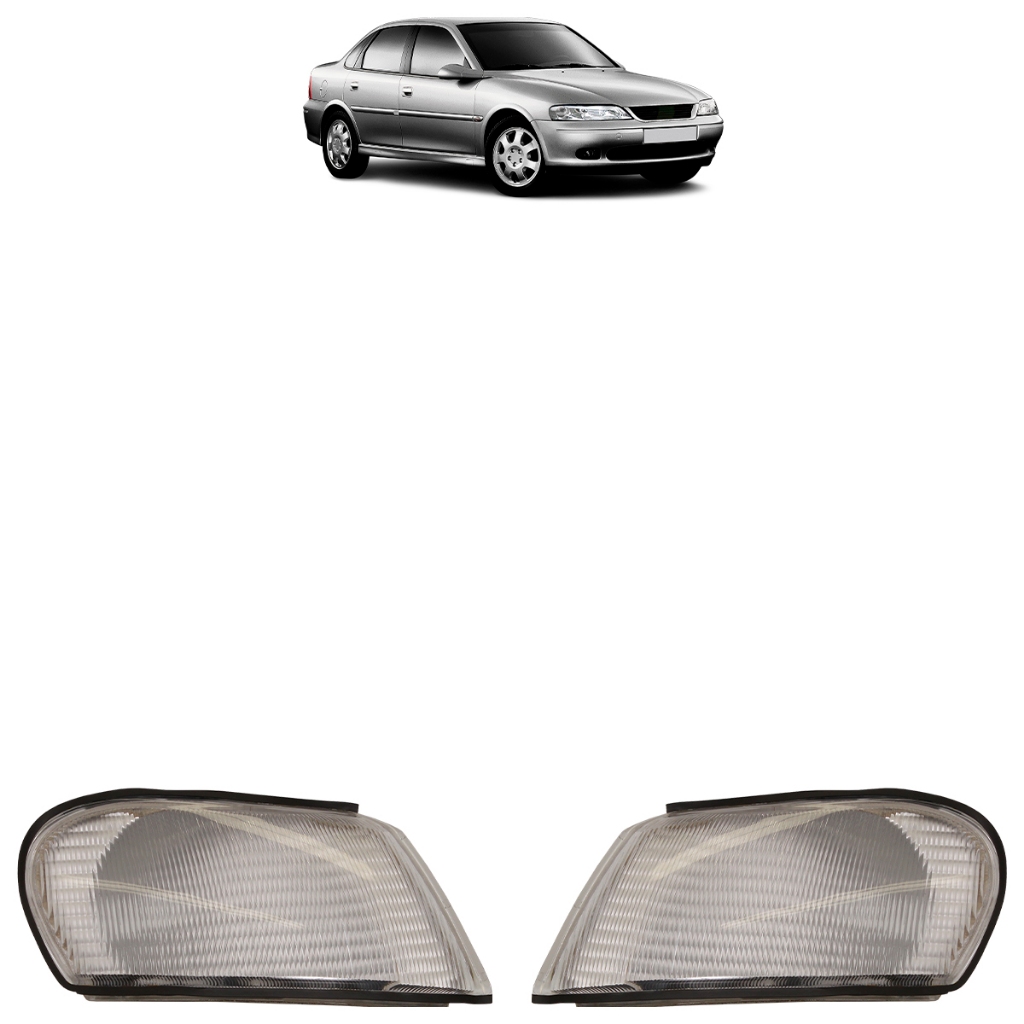 Par Lanterna Dianteira Pisca Seta Vectra 1997 1998 1999 2000 Cristal Lente Estriada Acrilico em Oferta na Shopee