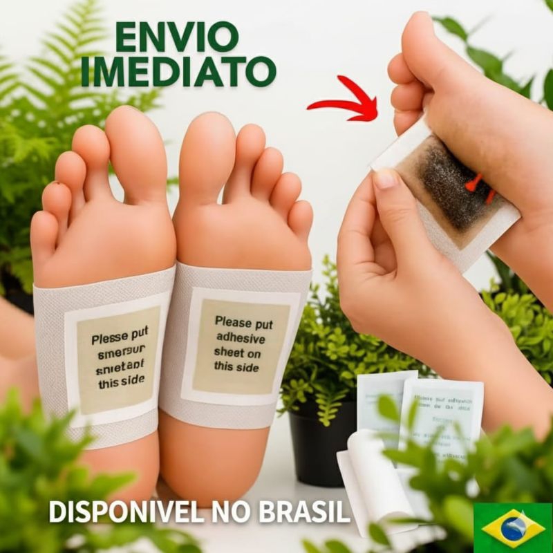 Kit Detox Para Pés 100 Unidades – Elimina Toxinas, Reduz Inchaço e Estresse em Oferta na Shopee