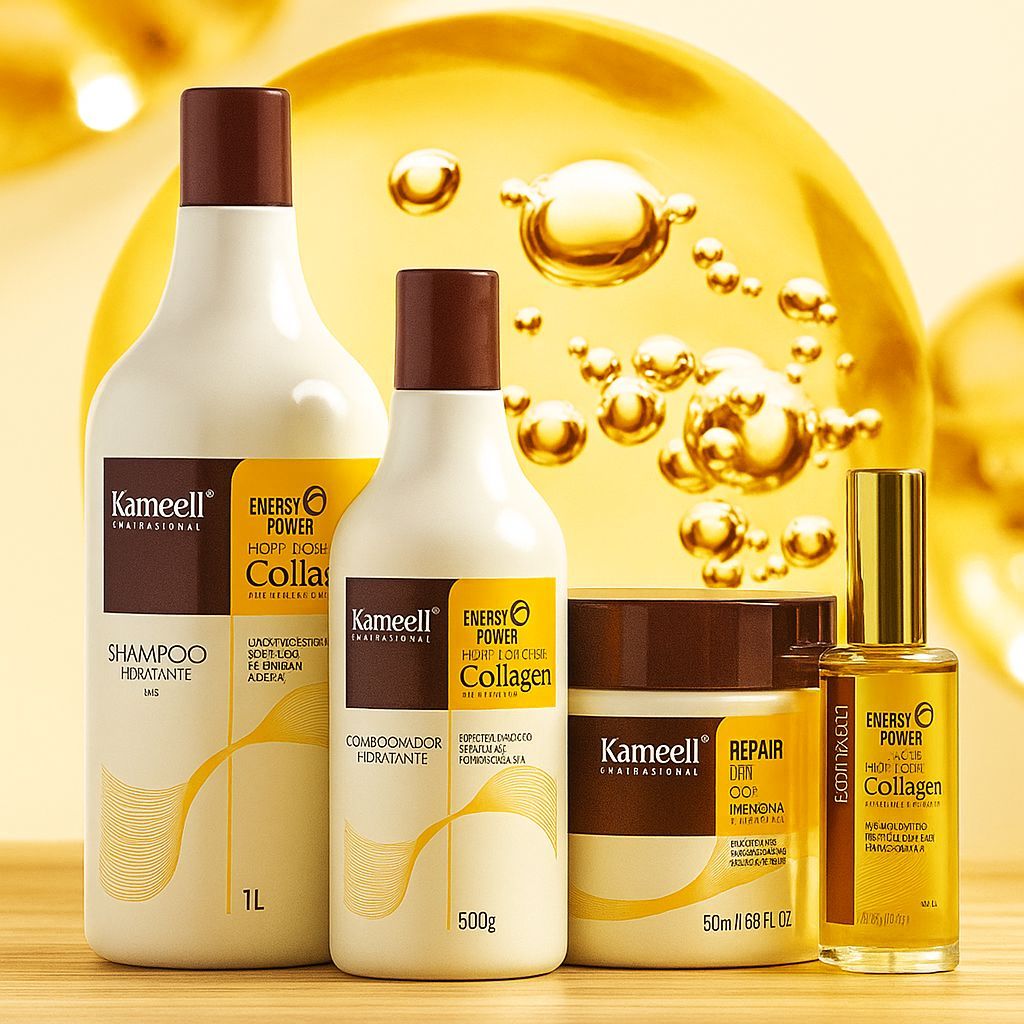 Kit Shampoo Condicionador Purificador 1L Máscara Hidratação 500g Óleo Reparador 60ml