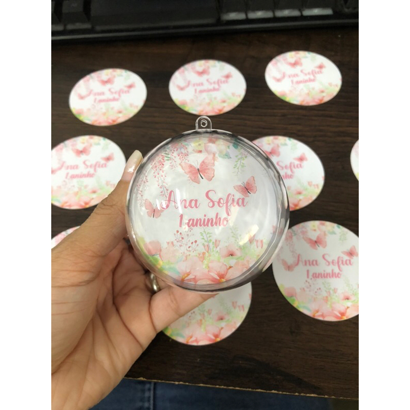 Tag para esfera 6,5cm | ESFERA ACRILICA em Oferta na Shopee