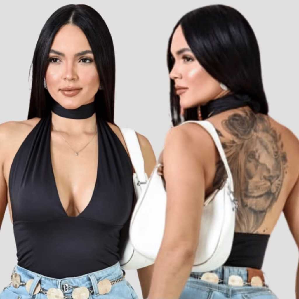 Top De Amarrar No Pescoço Blusinha Feminina Com Detalhe Frente Única Diversos Jeitos De Amarrar