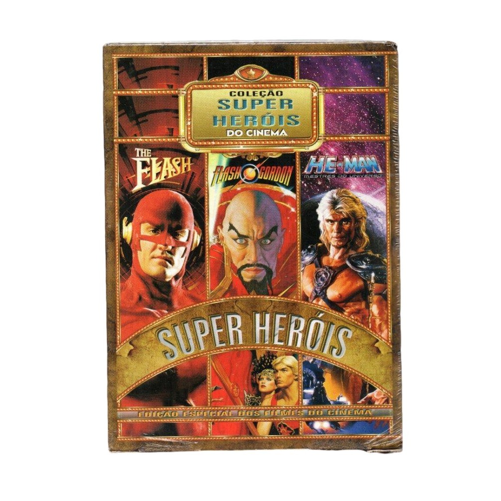 Coleção Super-Heróis do Cinema - DVD The Flash / Flash Gordon / He-man