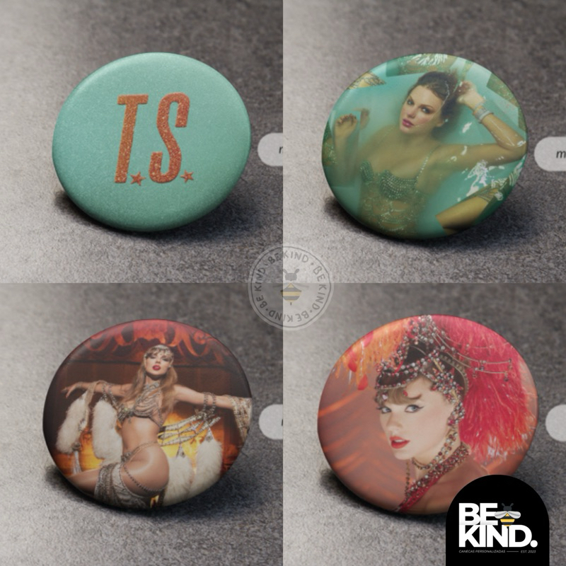 Bottons/Broches 4,5cm Personalizados Taylor Swift TS 12 The Life Of A Showgirl | be kind.