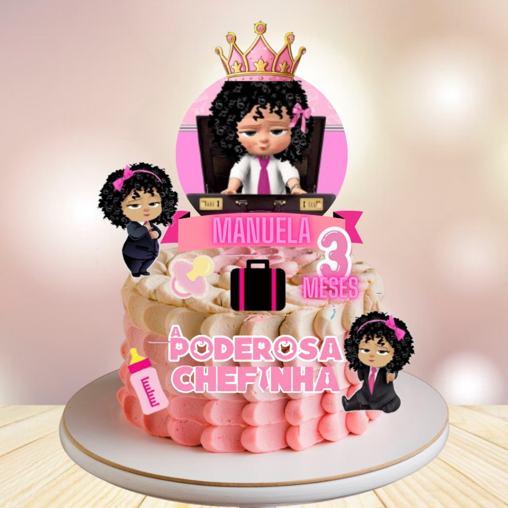 Topper Topo de Bolo Poderosa Chefinha Personalizado