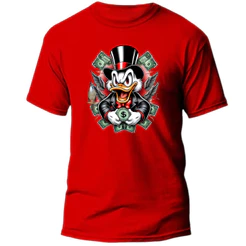 Camisa Masculina Tio Patinhas Manga Curta Algodão