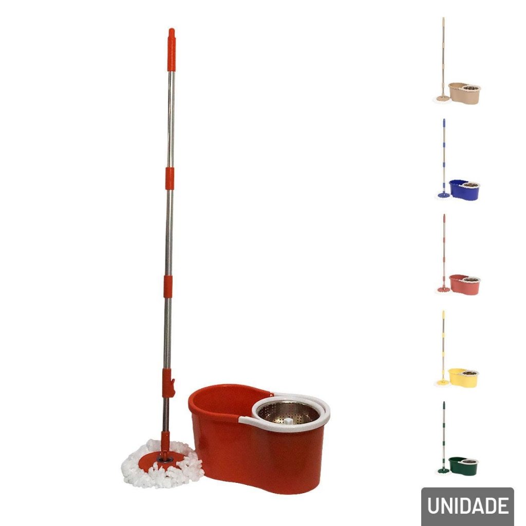 MOP Esfregão e Balde Giratório 10L Color
