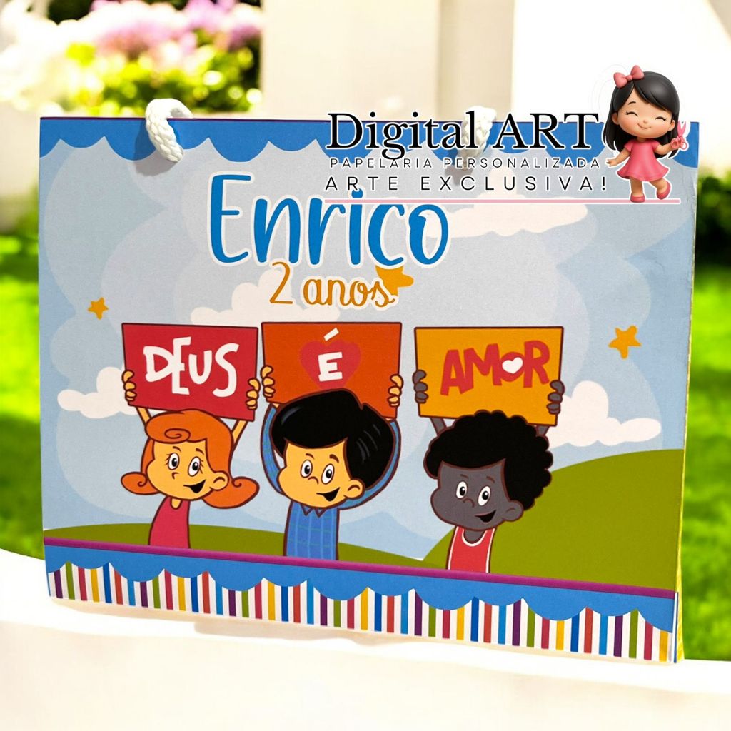 SACOLINHA 3 PALAVRINHAS Personalizada | Sacolinha Lembrancinha Mimos Aniversário AS TRÊS PALAVRINHAS