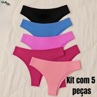 Kit 5 Calcinhas Femininas S Costura Tanga Invisível Corte a Laser Confort Dia Dia Não Marca na Roupa em Oferta na Shopee