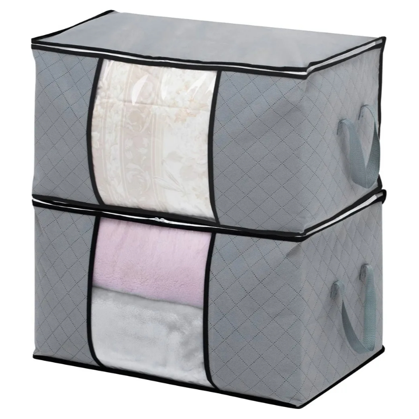 Organizador Multiuso Closet Armario Guarda Roupa - Kit 2 pçs Saco para coberta, Edredon em Oferta na Shopee