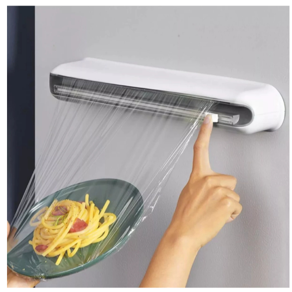 Dispenser Cortador De  Ventosa Selador De Alimento Cozinha Plastico Filme Ajustavel FF-5401