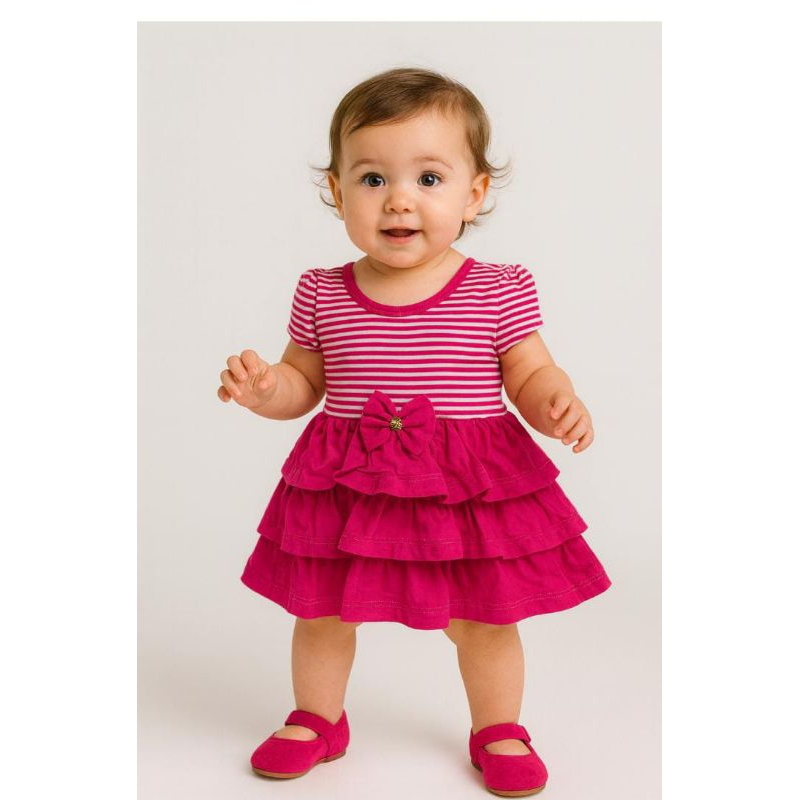 Vestido luxo princesa bebê menina, vestido bebê menina ideal para passeios, festas, ensaios fotográfico