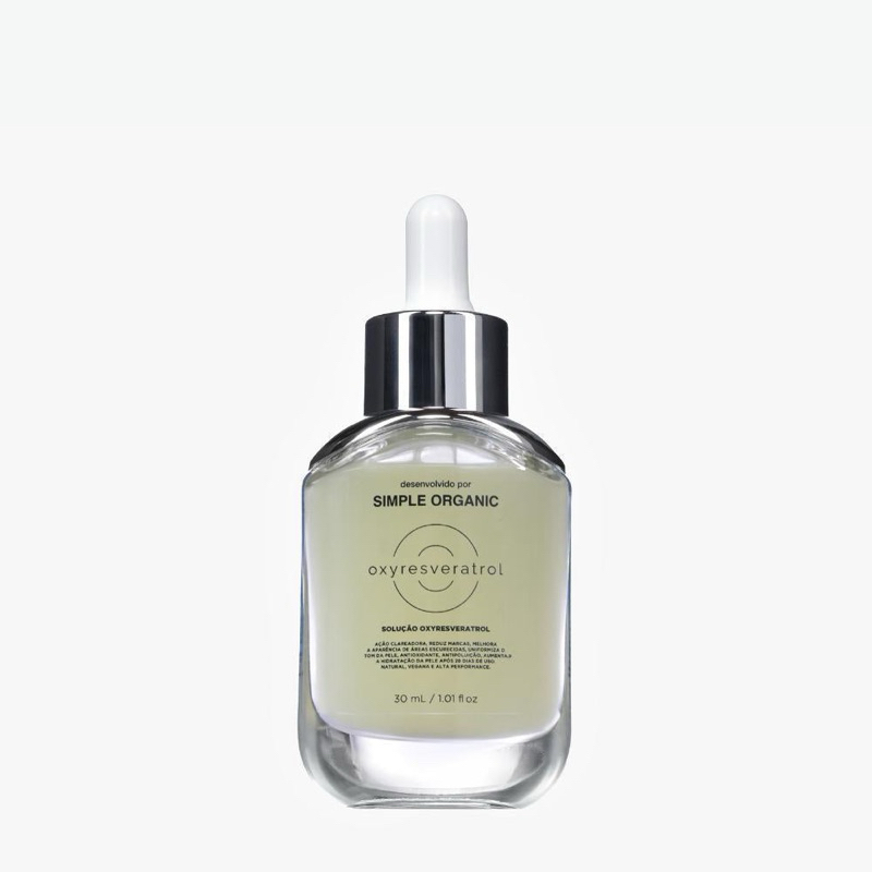 Sérum Oxyresveratrol Solução Antioxidante Clareia Manchas e Melasma Simple Organic