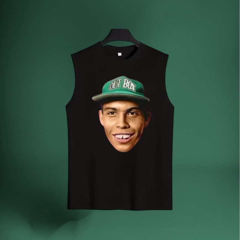 Camiseta Regata Futebol Masculino Fenômeno  Ronaldo R9 Penta Blusa Cavada unissex Soccer Brasil Copa