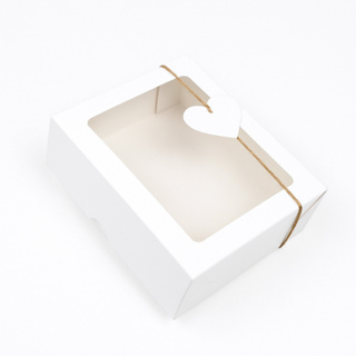 Caixa Para Presente Branca Com Visor - 14x11x5 - 40 Uni em Oferta na Shopee