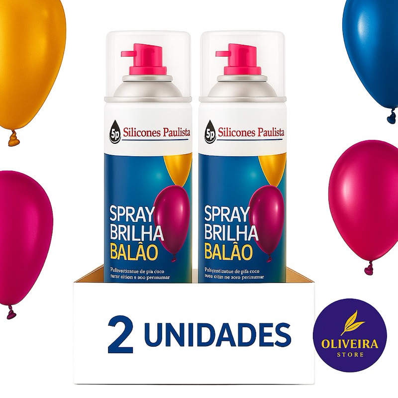 KIT 2 Unidades Spray Brilha Balão Festa Decoração Eventos em Oferta na Shopee