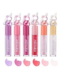 Kit C/ 06 Lip Gloss Fantasy Unicornio Vivai hidratante Brilho labial em Oferta na Shopee