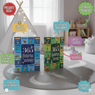 Kit C/2 Livros / Histórias Para Dormir + Histórias de Animais / + 600 Histórias em Oferta na Shopee