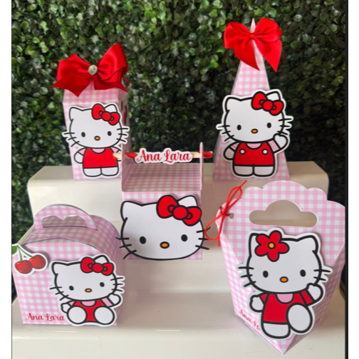 kit festa hello kitty/ personalizado hello kitty/ cereja/ festa cereja e hello kitty