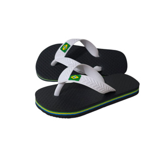 Chinelo Sandália Infantil Menino e Menina Preto Com Tira Branca em Oferta na Shopee