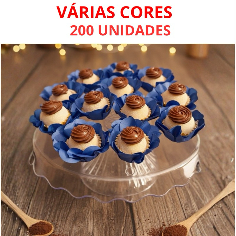200 Forminhas Doces Finos Brigadeiros Flor Luxo Festa Decoração Aniversário em Oferta na Shopee