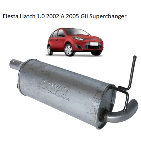 Escapamento Fiesta Hatch 1.0 2002 2003 2004 2005 superchanger em Oferta na Shopee