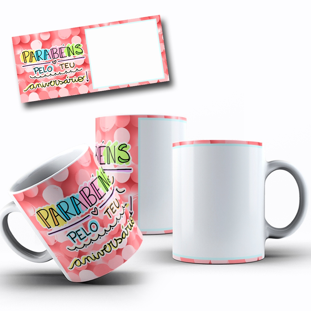 Caneca Parabéns – Personalizada para Aniversário | Caneca com Foto | Caneca para presente