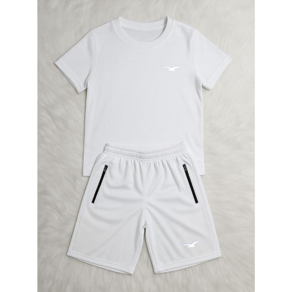 KIT Infantil Camiseta e Bermuda  Juvenil Masculino Com Elástico e BOLSOS  04 á 16 Origins em Oferta na Shopee