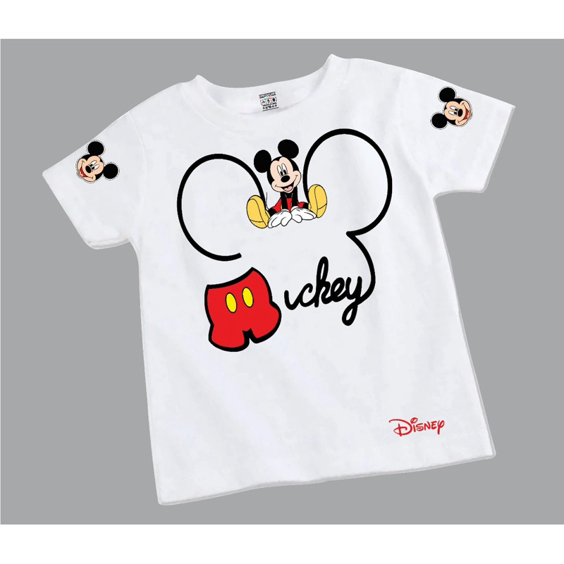 Camiseta Disney Mickey Mouse Estampa Divertida – Unissex / Infantil / Adulto em Oferta na Shopee