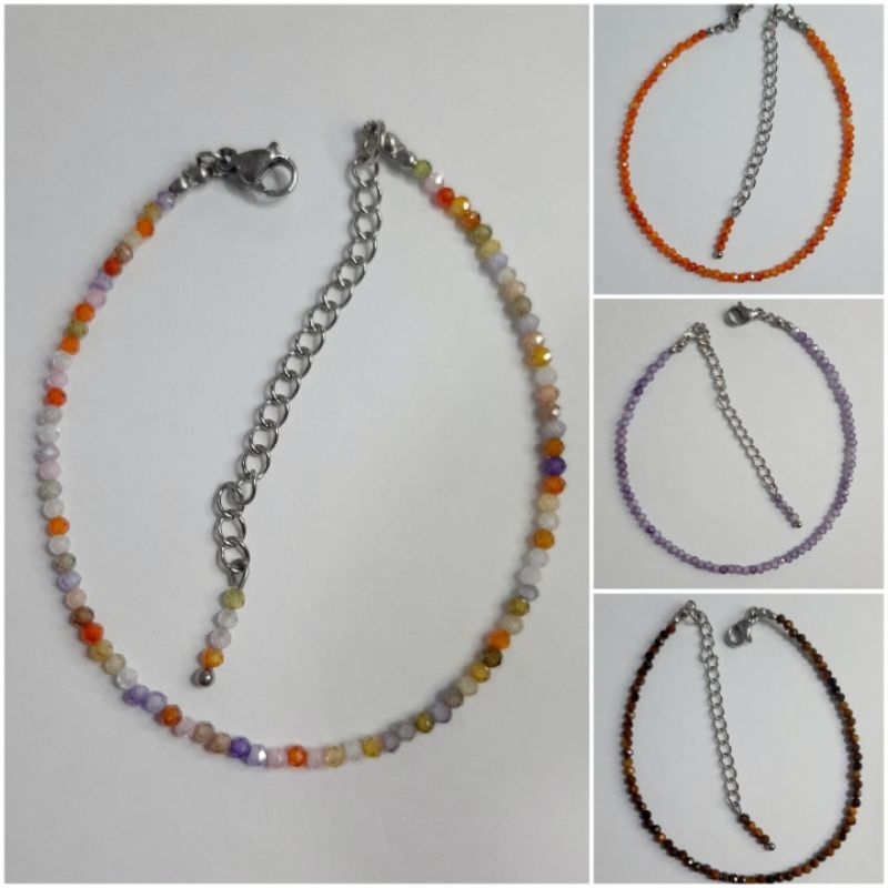 Pulseira Minimalista Pedras Naturais em Oferta na Shopee