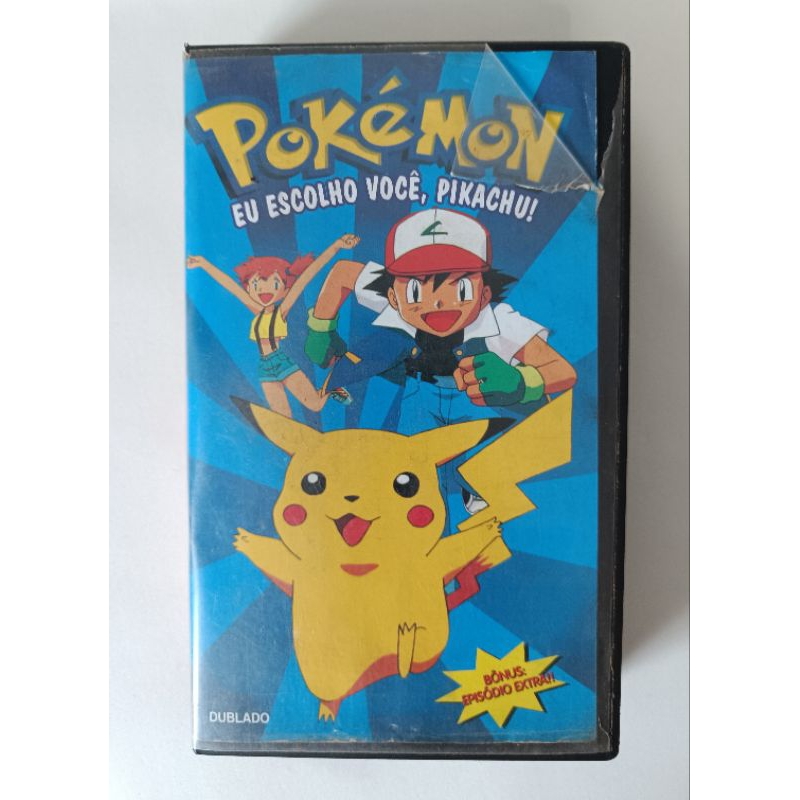Fita VHS Pokémon Eu Escolho Você, Pikachu! filme dublado colecionador