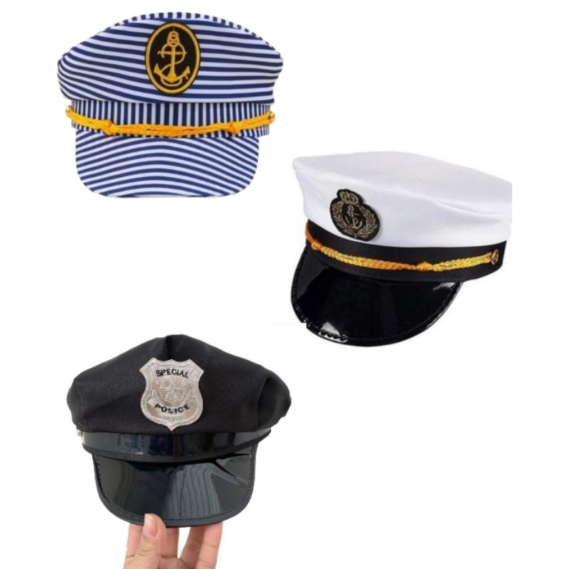 Chapéu Quepe Policial e Marinheiro Carnaval,festa e Halloween