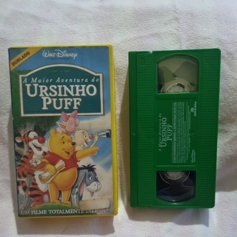 VHS Disney – A Maior Aventura do Ursinho Puff | Fita Verde | Dublado | Colecionador