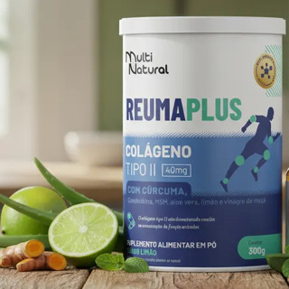 Colageno Tipo 2 Premium - Reuma Plus Pote 300g - Multi Natural em Oferta na Shopee