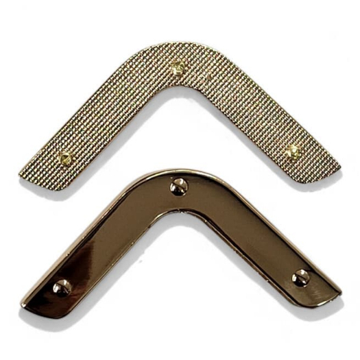 Cantoneira Para Bolsas e Artesanatos Cor Dourada Lisa 5Cm em Oferta na Shopee