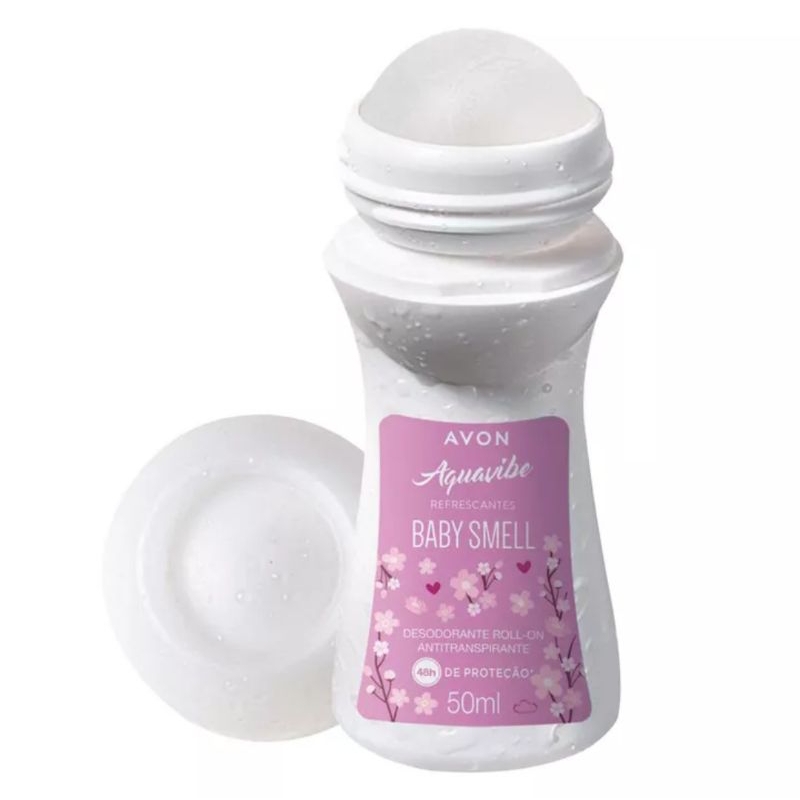 Desodorante Roll-on Antitranspirante Aquavibe Baby Smell Avon