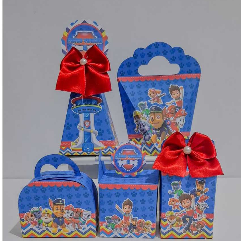 PEGUE E MONTE - KIT FESTA CAIXINHA PERSONALIZADAS LEMBRANCINHA PATRULHA CANINA