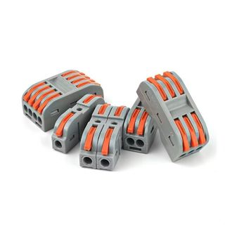 Kit de Conector De Cabo Elétrico Push-in Terminal Block Universal Fast Conectores Para Conexão em Oferta na Shopee