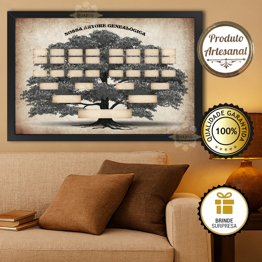 Quadro Decorativo Árvore Genealógica - Comprar com Melhor Preço em Decoração