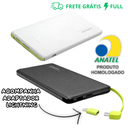 CARREGADOR PORTÁTIL POWER BANK UNIVERSAL 10.000MAH E 5.000MAH