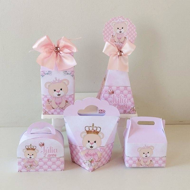 25 Personalizados Básicos Ursinha princesa | Lembrancinhas ursinha princesa | kit para aniversário