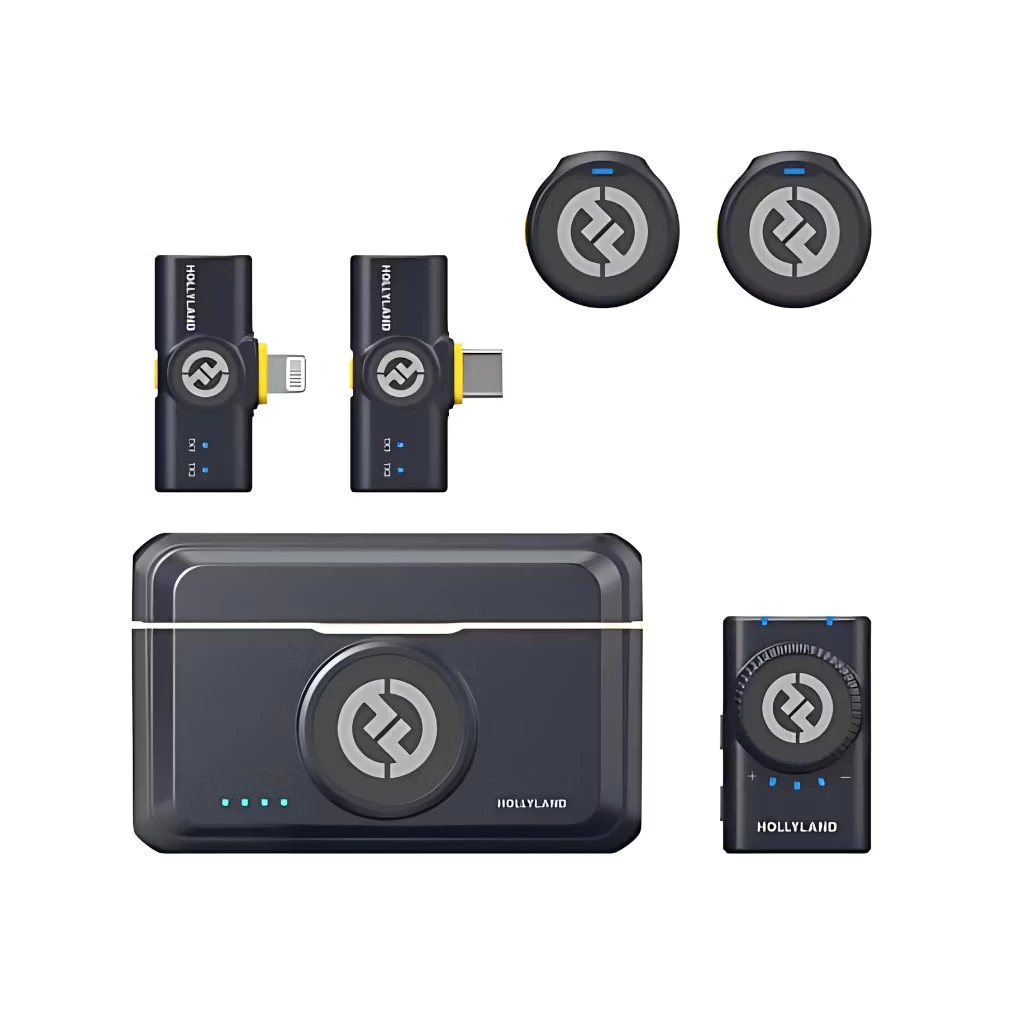 Microfone de Lapela sem fio Hollyland Lark M2 Combo Lightning Tipo C Original Lacrado Iphone Android em Oferta na Shopee