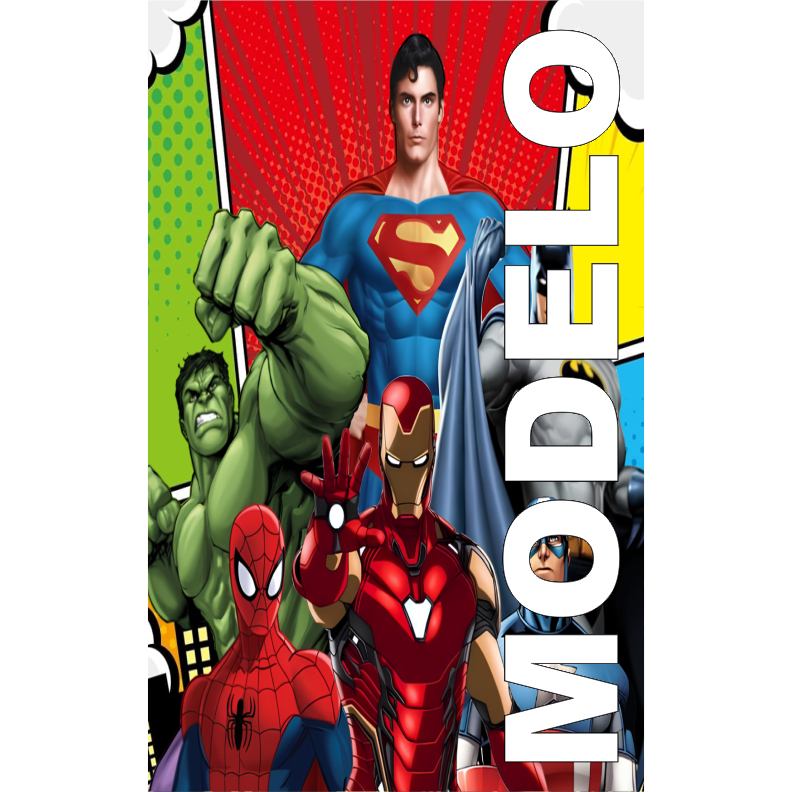 15 Adesivos Tubete Vingadores Super Herói - Etiqueta - Rótulo Personalizado