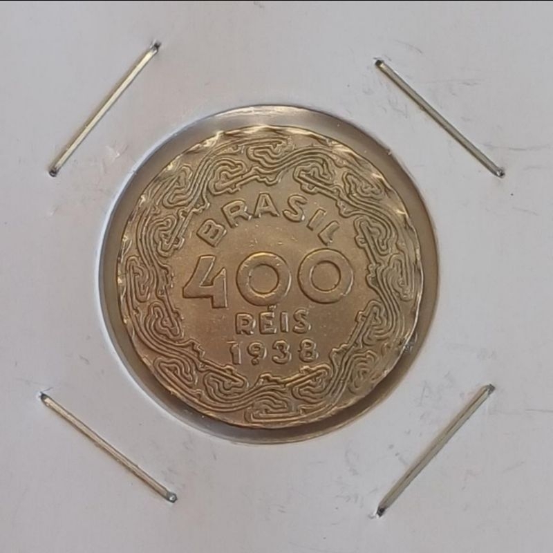 Moeda de 400 réis de 1938 flor de cunho