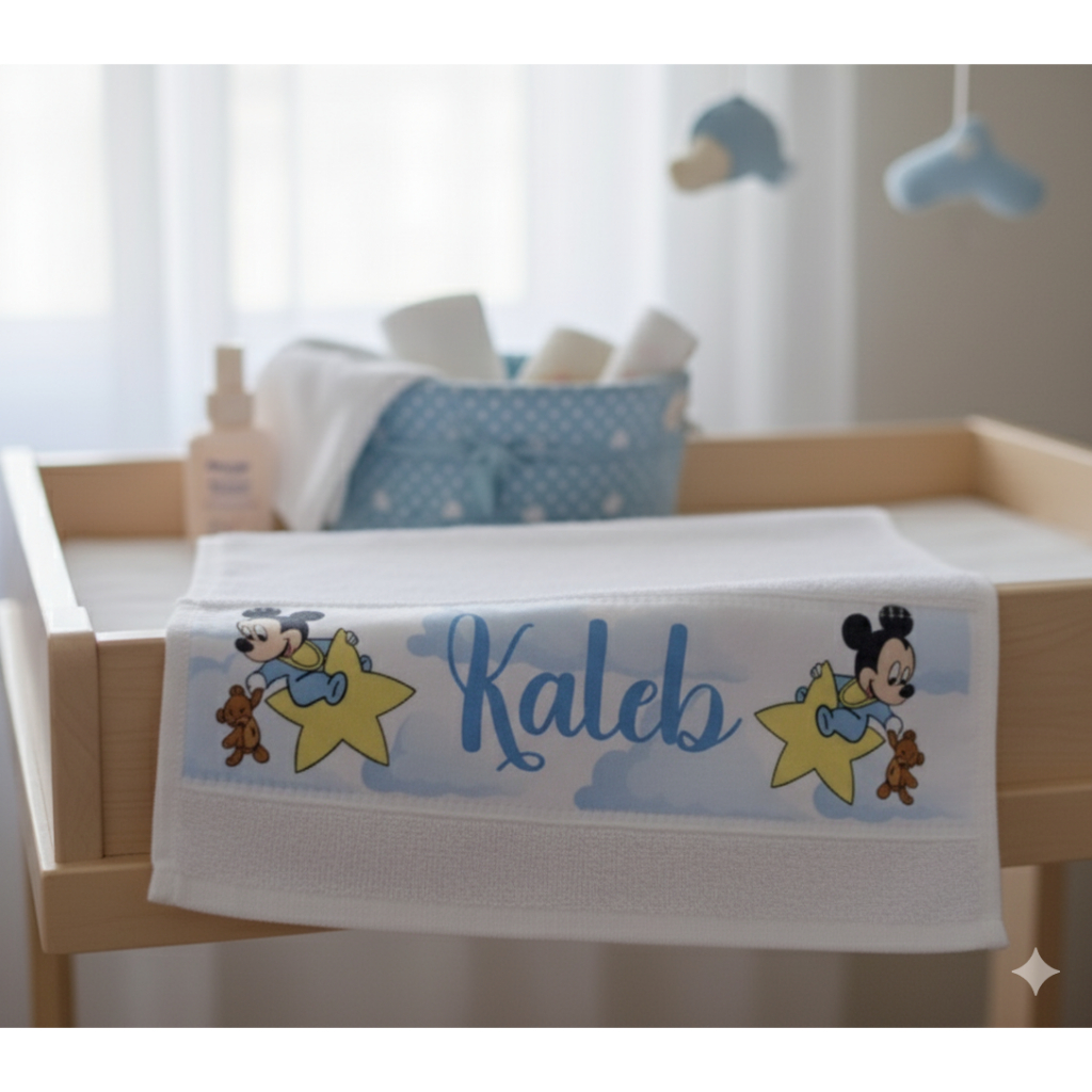 Toalha lavabo mão boca infantil bebê maternidade Mickey baby